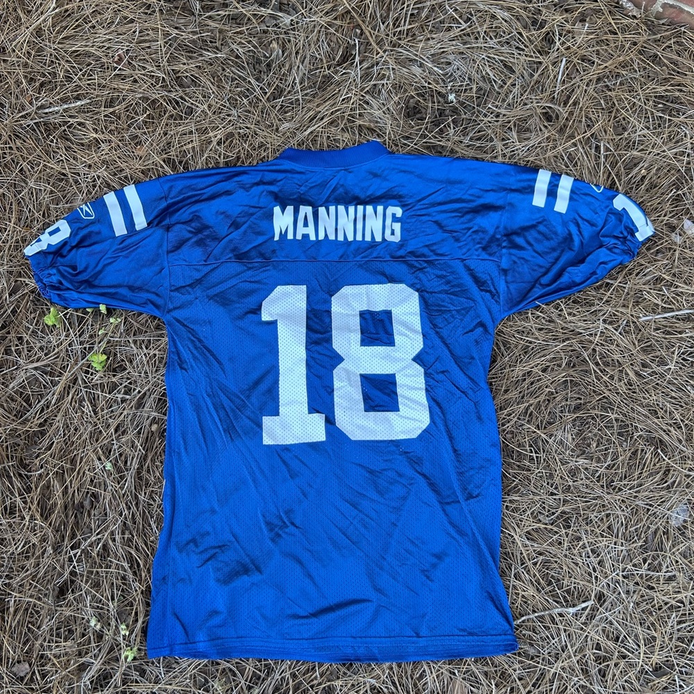 Reebok Blue Manning #18 NFL Jersey